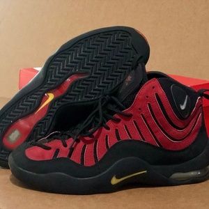 Nike Air Bakin Retro OG 2009 Size 11 Tim Hardaway 316383-001 Black Red Yellow